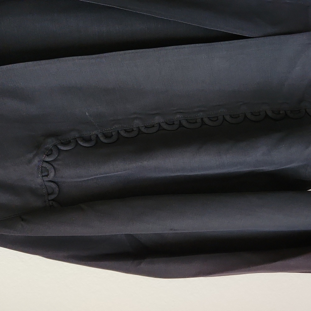 Black bolero jacket Sz M cropped open front loop detail shrug office cocktails - Picture 4 of 16